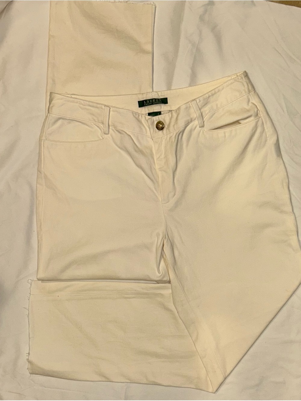 Lauren Ralph Lauren Off-White Straight Leg Pants